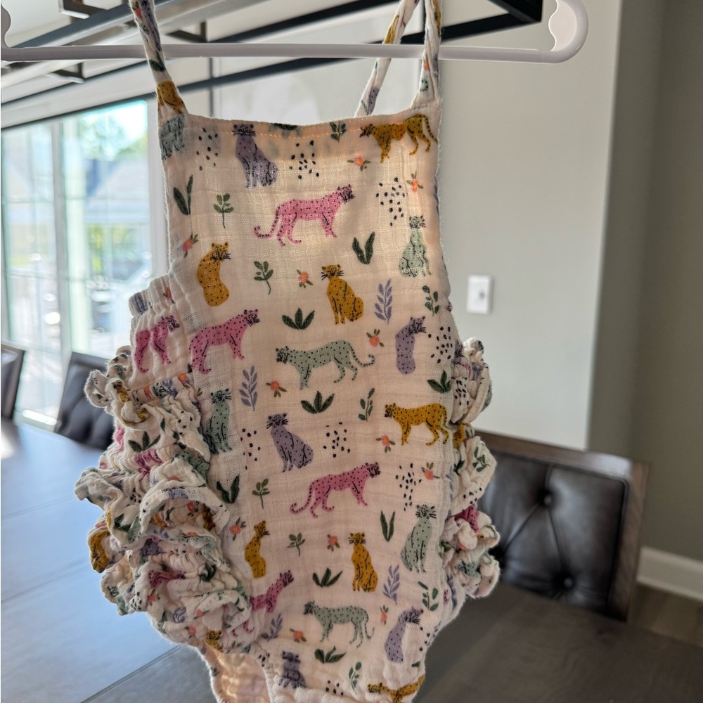 Kids Animal Print Ruffle romper